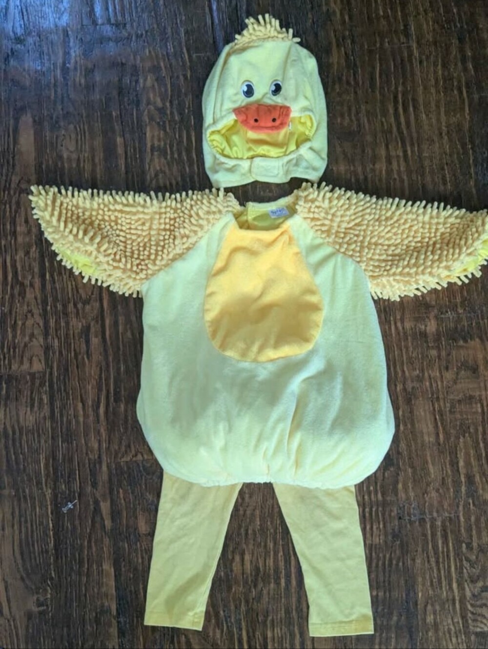 Spirit Yellow Duckling Costume with Orange Beak Hat 18-24 Months
